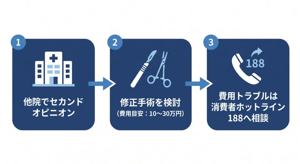 もし包茎手術に失敗した後の流れ