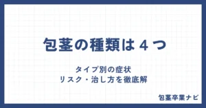 包茎の種類は4つ｜タイプ別の症状・リスク・治し方を徹底解説